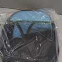 GOOZII Dog Playpen Portable Collapsible, Indoor Outdoor Pet Puppy Exercise Playpens Case with Zipper Door Top Cover Floor for Large Cat Rabbit Travel Camping (Small Size, Black/Blue)