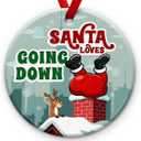 2 x Funny Santa Christmas Ornament 2025  Humorous Xmas Tree Decoration, Stocking Stuffers, Secret Santa Gifts - Holiday Gag Gift for Friend, Neighbor, Coworker Exchange