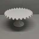 12-Inch Porcelain Round Cake Stand - White Dessert Stand for Wedding, Birthday Party
