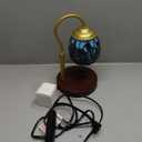 Dragonfly Tiffany-Style Candle Warmer Lamp with 2 Bulbs - Handcrafted Stained Glass, Height-Adjustable Timer & 4 Dimmer Levels, No Assembly Required, Fits Jars up to 5"