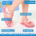 Girls Jelly Sandals Summer Costume Princess Dress Flat Breathable Waterproof Fisherman Gladiator Shoes For Girl Closed Toe Beach Flat-Sandals For Toddler Little Kid Big Kids
