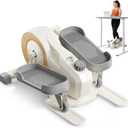 Sitting Under Desk Elliptical Machine, Leg Exerciser While Sitting for Seniors, Seated Pedal Exerciser, Quiet & Portable Pedal Exerciser with 8 Resistance Levels, Work from Home Fitness