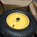AR-PRO (2-PACK) 4.80/4.00-8" Tire and Wheel, 16" Pneumatic Tire Wheels with 3/4" Bearings and 3" Centered Hub for Wheelbarrow, Hand Truck, Garden Carts, Yard Wagon Dump Cart (Extra 5/8" Bearings)