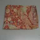 DriftAway Christopher Peacock Floral Pattern Thermal Insulated Blackout Window Curtain Valance Rod Pocket 2 Layers 52 Inch by 18 Inch Plus 2 Inch Header Red