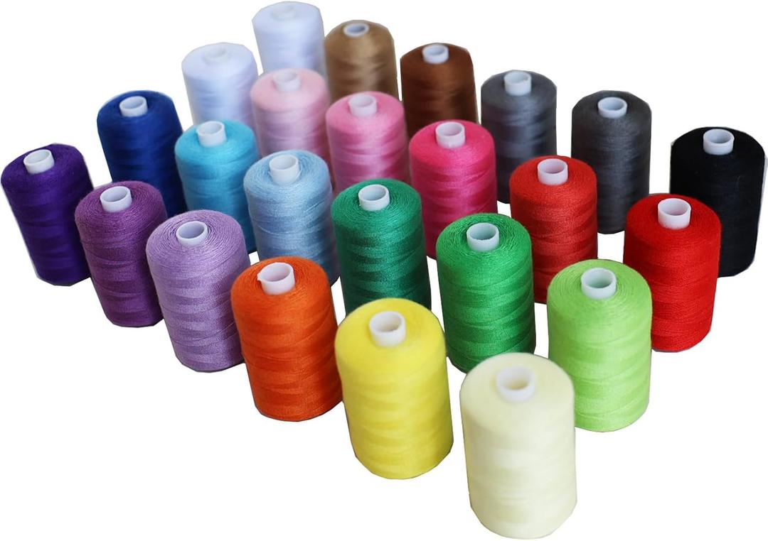 Sewing Thread Asortment, 1000Yard 24 PCS Polyester Thread for Sewing Machine/Hand Sewing, Sewing Thread Set, All Purpose Thread for Sewing Machine, SE005