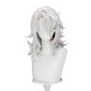 KIRA KIRA Genshin Rerir Cosplay Wig Game Genshin Rerir Wig 45cm Long Curly White Hair for Halloween Cosplay Song of the Welkin Moon