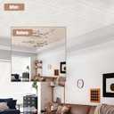 Alow Peel and Stick Ceiling Tiles,3D Waterproof Ceiling Tile,Wall Panel Self Adhesive for Living Room,Kitchen,Dining Room,Bedroom(13.8in x 13.8in,32pcs) (Square)