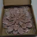 Everydecor Succulent Metal Flowers Wall Decor  Pink, Hand Painted, 3D Flower Art Decoration for Living Room, Bedroom, Kitchen, Bathroom - Floral Decor for Indoor & Outdoor Use