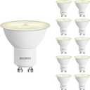 BUBO GU10 LED Bulb 6W Equivalent 50W, 2700K Soft White 650 Lumens, Non-Dimmable GU10 Bulb Replacement for Track Lighting, MR16 LED Bulb for Kitchen, Range Hood, Living Room, Bedroom, 10 Pack