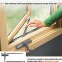 Touri Straight arm Operator with Handle for Left Window 9 3/8 in. Fit Andersen Perma-Shield Casement Window (1979-1989), Stone Color Window Opener