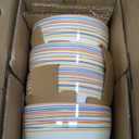 DOWAN 5.8" Deep Soup Bowls & Cereal Bowls - 30 Ounces Large Bowls Set of 4 for Kitchen - Ceramic Bowls for Cereal, Soup, Oatmeal, Salad, Ramen, Noodle, Rice - Dishwasher & Oven Safe (Multi)