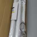 Closet Rods for Hanging Clothes, 17 to 84 Inch Heavy Duty Stepless Adjustable Closet Hanging Rod, 1.3 Inch Diameter Metal Closet Rod for Wardrobes Laundry Bedroom RV, White