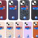 case for iPhone 15 Plus magsafe Wallet Compatible with Card Holder Back Credit Slots PU Leather Stand Shockproof Phone Cover for Women and Men-Blue