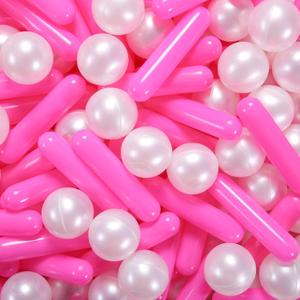 STARBOLO Ball Pit Balls for Kids -Pack of 120 Colorful Ball Pit Balls Crush Proof Plastic Toy Balls for Toddlers Ball Pit, Ball Pit Play Tent, Baby Pool Water Toys, Pink White