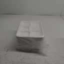 ECOLipak 100% Compostable 5 Compartment Plates, 125 Pack Disposable Paper Plates, Heavy-Duty Biodegradable Sugarcane Plates, Eco-Friendly School Lunch Trays 