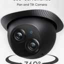 eufy Security Camera Floodlight Camera E340 Wired, Security Camera Outdoor, 360 PTZ, 24/7 Recording, 2.4G/5G Wi-Fi, 2000 LM, Motion Detection, Built-In Siren, Dual Cam, HB3 Compatible, No Monthly Fee