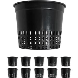 Heavy Duty Net Pots, 5 inch | Hydroponic Cups, Garden Slotted Mesh, Plant Nursery, For Hydroponics, 25 Pieces