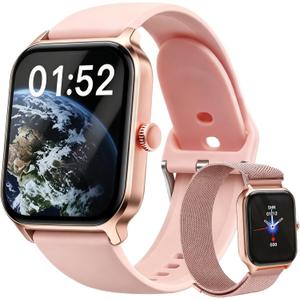 Smart Watch for Women IOS & Android Multifunction Fitness Tracker with Heart Rate Monitor Sleep Tracking IP64 Waterproof，Compatible with multiple workout modes, suitable for exercise, everyday use, Pink