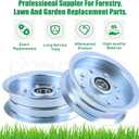 AUC17621 Idler Pulley John Deere Replaces 756-05034A Idler Pulley, GY20629, GY22082, GY20110 for John Deere D140 Z225 L130 D170 D130 LA145 L110 LA115 L120 E140 D110 LA105 S100 LA130 S170 Decks