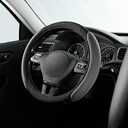 Skechers Steering Wheel Cover,14.5-15 Inch Universal Memory Foam Car Steering Wheel Covers Breathable Anti-Slip Steering Wheels Accessories for Men Women (Black & Grey)