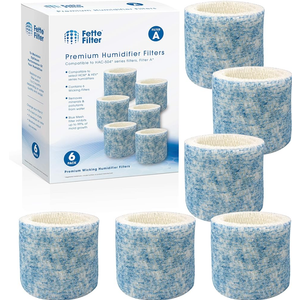 Premium Wicking Humidifier Filters - Upgraded Blue Mesh Treated Layer Humidifier Wicking Filters Compatible with Honeywell HAC-504AW, Filter A for Models HAC-504, HAC-504AW, HCM 350 and Other Cool Mist Models - Pack of 6