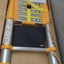 Telescoping Ladder, 15.5FT Aluminum Collapsible Ladder w/Non-Slip Feet, Telescopic Ladders Heavy Duty Ladder for Household, Outdoor Work 330 lbs Load