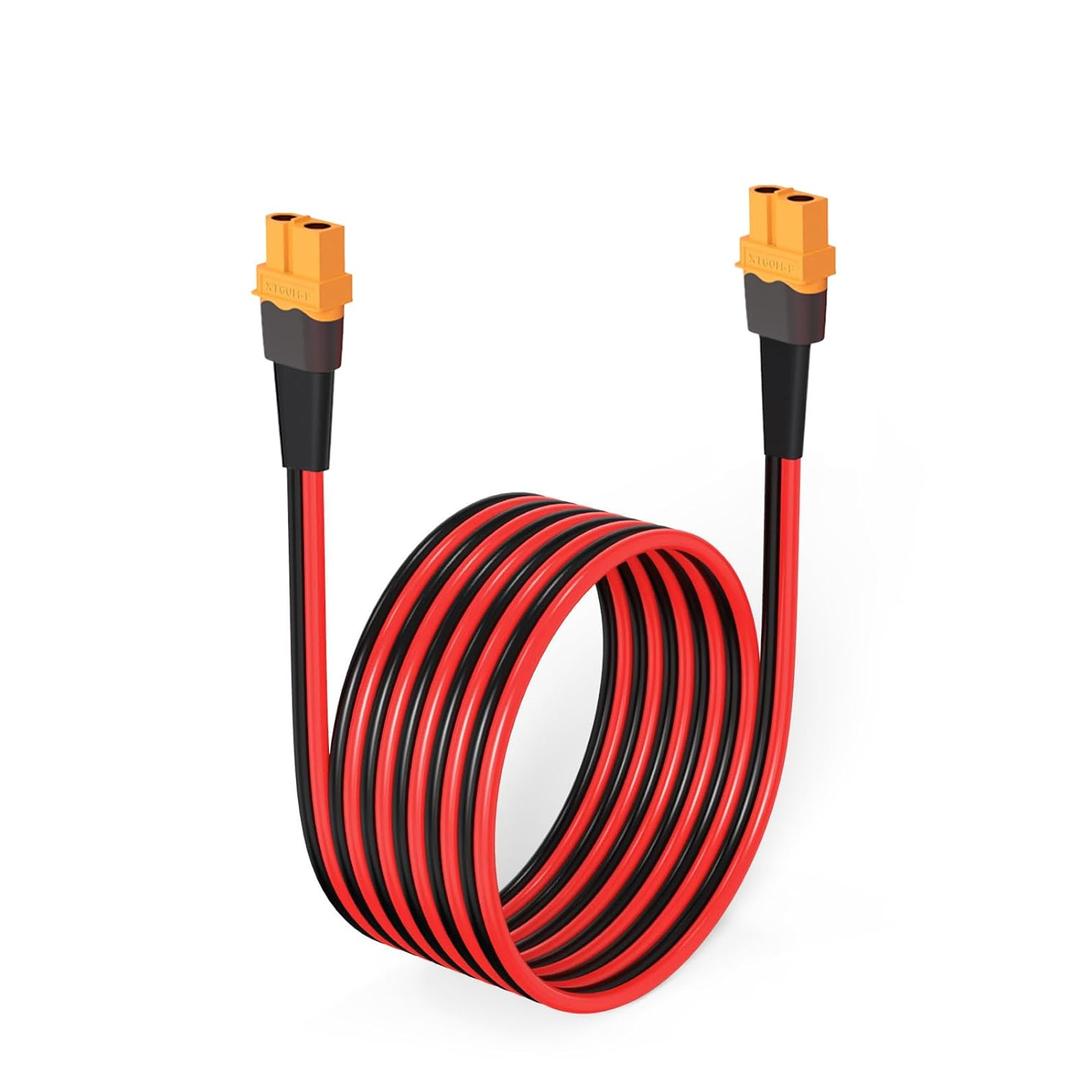 XT60 Female to Female Extension Cable 10AWG 6FT - Heavy Duty Power Cord for RC Cars, Batteries, and Portable Power Stations