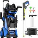 Pressure Washer Power Washer with Touch Screen, 5000PSIIMAX, 4 Quick Connect Nozzles and Foam Cannon, High Pressure Cleaning Machine for Cars/Fences/Driveways/Patios