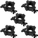Stage Light Clamp 5 Pack, 33lb Plastic DJ Light Clamps, Truss for Studio Theater, 1'' Lighting O Clamp Fit 3 Size Pipe Diameter: 25mm 38mm 50mm