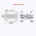 2pcs Inner Opening Folding Door Hinge 180 Degree Flat Hinge Wardrobe Folding Door Sliding Door Double Cup Folding Hinge Concealed Folding Door Sliding