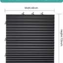 Changshade 6 Pack Temporary Shades, Pleated Paper Blinds for Indoor Windows Cut to Size Adhesive Paper Shades No Tools No Drilling for Office, Bedroom, Living Room, 48" W x 72" H, Black