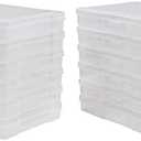Novelinks 9 Pack 5"x7" Clear Photo Storage Boxes – Plastic Picture Organizer Cases with Lids – Photo Keeper Containers for 5x7 Prints, Cards, and Craft Supplies