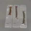 3 Pack Slim Metal Loop Compatible with Apple Watch Band 42mm 41mm 40mm 38mm 46mm 45mm 44mm 49mm Women Men, Thin Stainless Steel Magnetic Strap for iWatch Bands Series 11 10 9 8 SE 7 6 5 4 3 Ultra (Starlight/Pink/Rose Gold)