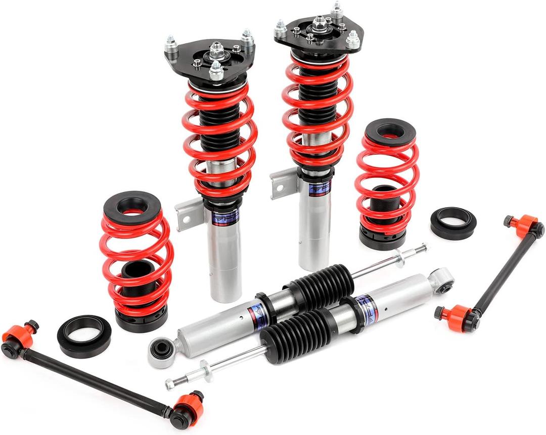 FAPO Coilover for Volkswagen Golf MK5 MK6 2003-2012, for VW Jetta MK5 MK6 2005-2019 Adjustable Height Mono-Tube Shock Suspension Strut Lowering Kit