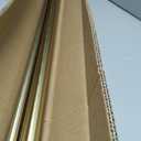 Double Curtain Rods 36-72 Inches for Windows, 1 Inch Diameter Adjustable Heavy Duty Drapery Rod with Aluminum Alloy Brackets and Finials, Modern Stylish Dual Curtains Rod, Brushed Gold