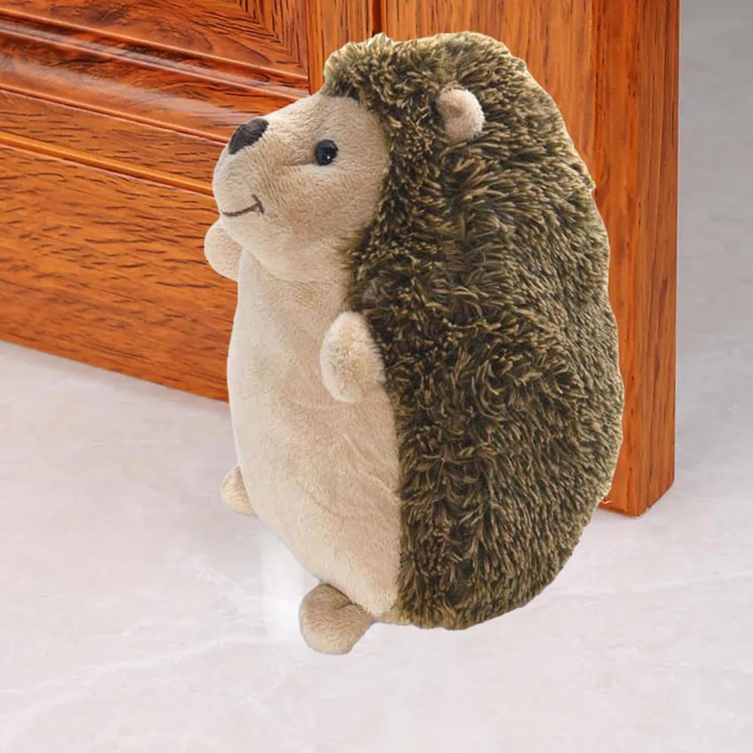 Decorative Door Stopper for Bottom of Door and Inside Door Decorative. Cute,Soft and Weighted Door Stop to Keep Door Open(Hedgehog)