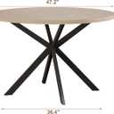 ChooChoo 47.2 Inch Round Dining Table for 4, Farmhouse Wood Kitchen Table, Circle Dinner Table for Kitchen & Dining Room, Natural Oak, 47.2 inch diameter