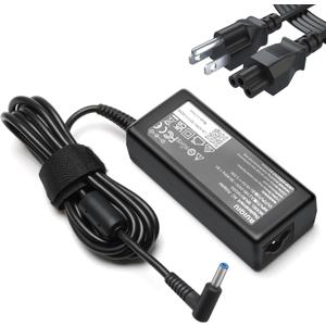 65W AC Adapter Laptop Charger for HP Envy 13 15 17 15t 15m 17m X360 15-1039wm 15-1033wm 15-1010dx 15-w237cl 15-w110nr 15-ee1093cl 15m-eu0033dx 15-u010dx 17m-ch0013dx Notebook Power Supply Cord