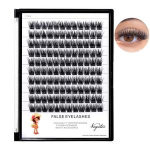 VAYATOR Wide Cluster D Curl Professional Makeup Individual Cluster Eyelashes Grafting Fake False Eyelashes Eyelash Extension Individual Eyelash (8mm)