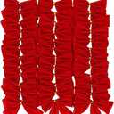 Rocky Mountain Goods Mini Red Christmas Bows (Pack of 36) - 3.5 x 3.5 - Small Bows for Christmas Tree - Red Velvet for Ornaments, Crafts, Candy Canes - Gold Wire Twist Tie for Easy Attachment