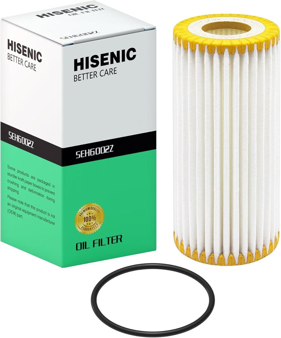 Oil Filter for 1.8L/2.0L, Fits Select Audi A3 A4 A5 A6 Q3 Q5 Q7 S3 TT Quattro Allroad Sportback, Fits Select VW Golf Beetle GTI Jetta Passat Arteon Atlas, Direct Replacement for OE# 06L115562B