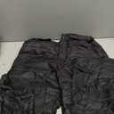 Men's Winter Ultra Warm Utility Down Pants Insulated Outdoor Windproof Compression Snow Pants High Waisted (Medium, Black)