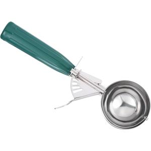 PATIKIL 3.2 Ounce Ice Cream Scoop with Trigger, Stainless Steel Portion Cookie Scoop with Thumb Trigger for Cookie Dough Cupcake Batter Baking, Green 96ML