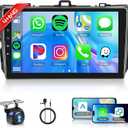 4+64G Android Car Radio Car Stereo for Toyota Corolla 2009-2013 with Wireless Carplay Android Auto, 9'' Head Unit Touch Screen Mirror Link WiFi GPS Navigation Bluetooth FM RDS EQ Backup Camera SWC