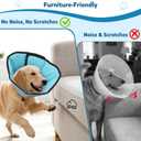 Soft Dog Cone Collar After Surgery: Long Alternative Comfortable Comfy Fabric Recovery Shame Elizabethan Stop Licking Small Medium Large Dogs (Blue, M) (M)