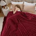 Bedsure GentleSoft Deep Red California King Size Blanket for Bed - Cozy Soft Blankets for Women, Cute Small Fleece Throws for Girls, Birthday Gifts for Women, 102x96 Inches