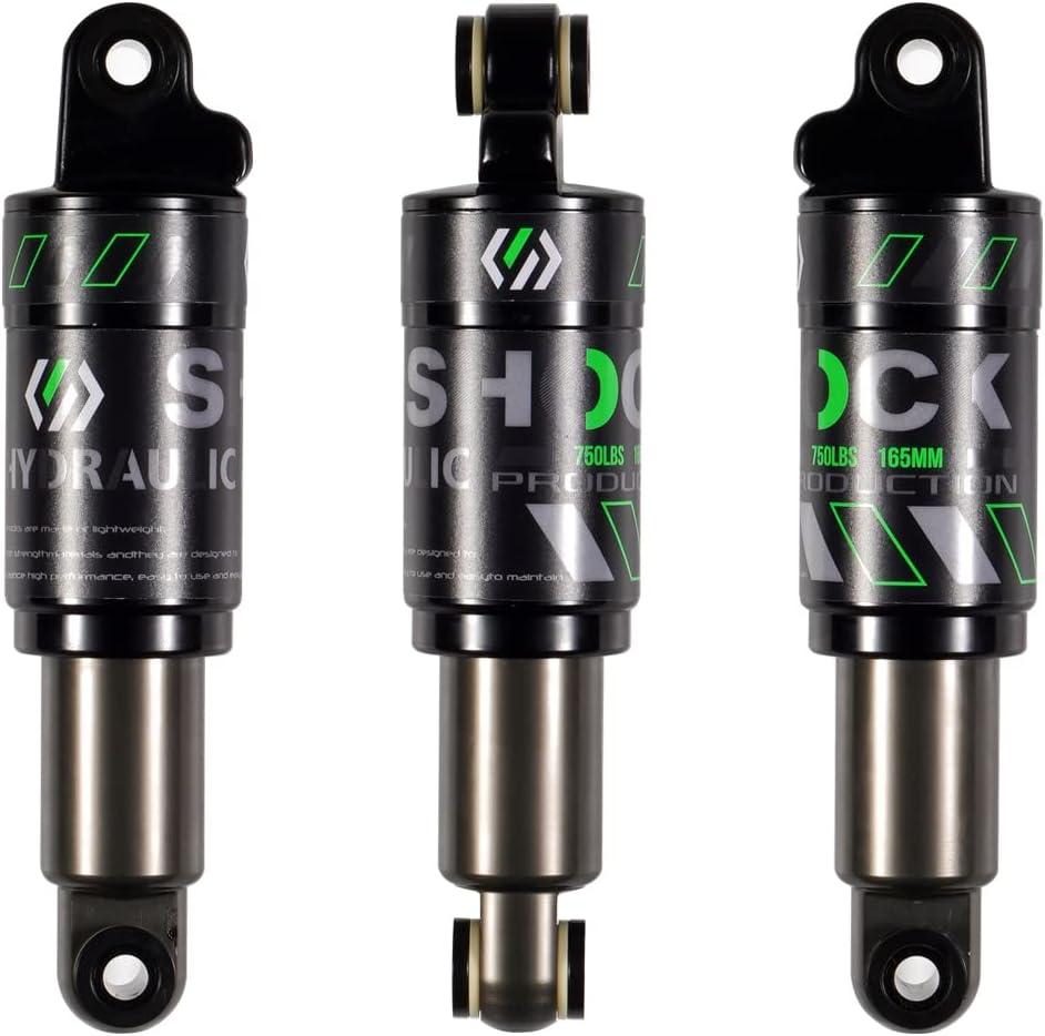 Chooee Mountain Bike Rear Shock absorber 120mm/125mm/150mm/165mm/185mm/190mm/200mm Bicycle Rear Suspension Shock Absorber 165mmx750lbs