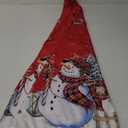 Horaldaily Christmas Tablecloth 5270 Inch Rectangular, Winter Snowman House Christmas Trees Black Washable Table Cover for Party Picnic Dinner Decor