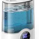 Homvana Humidifier Large Room, 7L (807ft) Smart Warm and Cool Mist, Top-Fill Humidifiers for Bedroom Baby Nursery Grow Tent, Auto Adapt Mist Quick Air Humidity Indoor, Easy to Clean, Quiet, Diffusers (White)