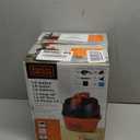 BLACK+DECKER Shop Vacuum Wet and Dry, Small Shop Vac with Accessories, 1 Gallon 1.5 Peak HP, Wall Mount Mini Vacuum for Garage, Home and Pet, 60CFM (BDXV18101P-1H)